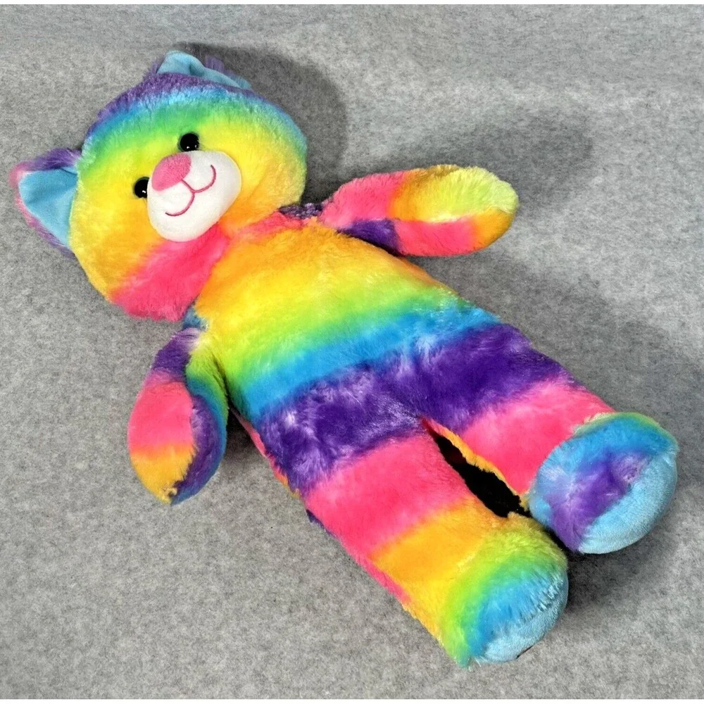 Build A Bear Rainbow Kitty Cat w/Outfit Love Wins Shirt Tutu Plush Swirl Stripes